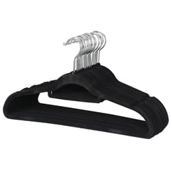 velvet non slip clothes hangers with swivel hook premium black