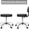 Swivel Salon Spa Stool Chair With Adjustable Hydraulic Rolling System Back Support 2