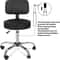 Swivel Salon Spa Stool Chair With Adjustable Hydraulic Rolling System Back Support 3