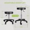 Adjustable Rolling Stool With PU Leather Seat Swivel Design And Height Adjustment For Salon Office 8