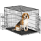 Metal Wire Dog Crate With Double Doors Tray Adjustable Pet Kennel For Dogs Ideal For Home And Trav 1