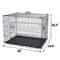 Metal Wire Dog Crate With Double Doors Tray Adjustable Pet Kennel For Dogs Ideal For Home And Trav 5
