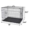 Metal Wire Dog Crate With Double Doors Tray Adjustable Pet Kennel For Dogs Ideal For Home And Trav 5