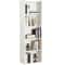 5 Tier Freestanding Wooden Bookshelf White Storage Display Stand For Living Room 1