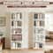 5 Tier Freestanding Wooden Bookshelf White Storage Display Stand For Living Room 5