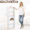 5 Tier Freestanding Wooden Bookshelf White Storage Display Stand For Living Room 7