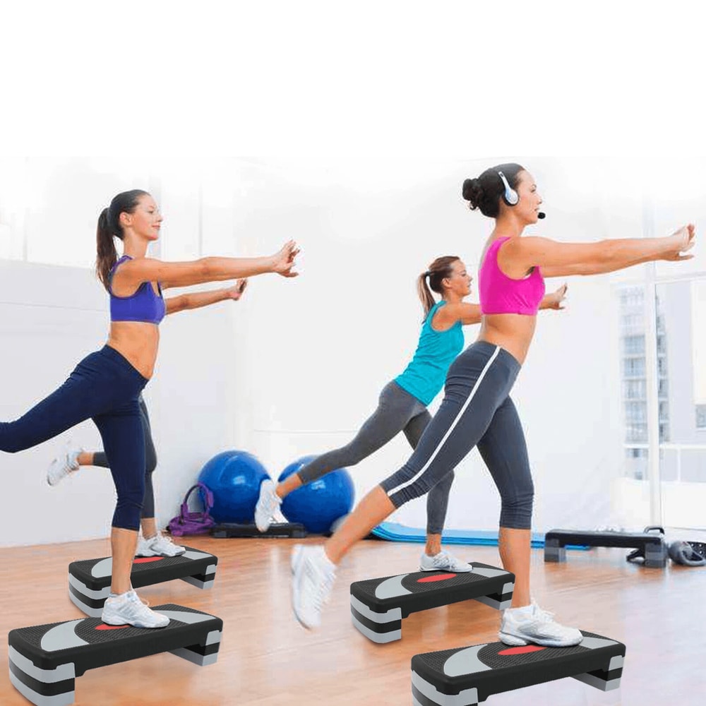 Adjustable Aerobic Stepper With Risers Workout Platform For Home Exercise 9
