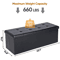 Premium Folding Storage Ottoman Bench With Faux Leather Bench Seat And Divider Hidden Storage Seat 10