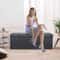 Premium Folding Storage Ottoman Bench With Faux Leather Bench Seat And Divider Hidden Storage Seat 0