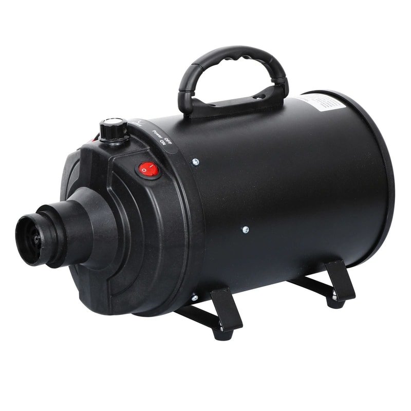 Pet Dog Hair Dryer Adjustable Speed Dog Grooming Blow Dryer WHeater Black 2