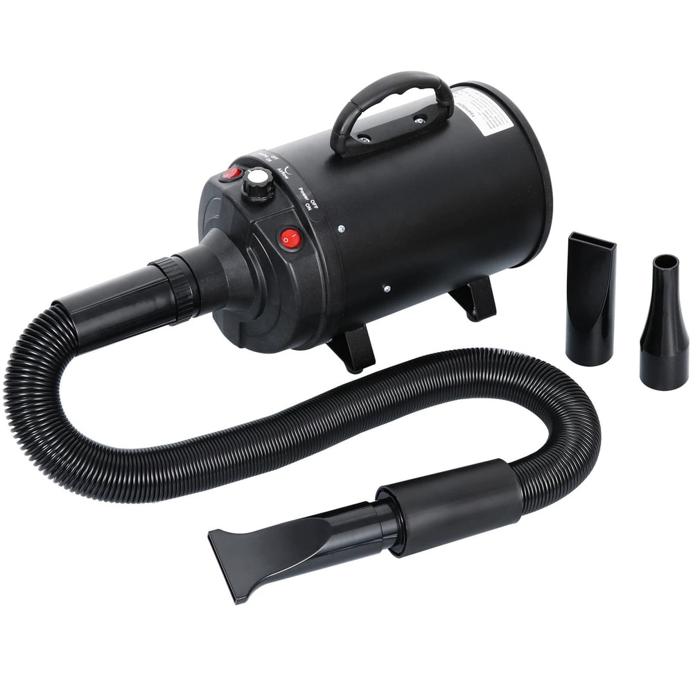 Pet Dog Hair Dryer Adjustable Speed Dog Grooming Blow Dryer WHeater Black 4