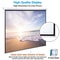 Manual Pull Down Projector Screen HD Format For Home Office Use 12