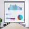 Manual Pull Down Projector Screen HD Format For Home Office Use 13