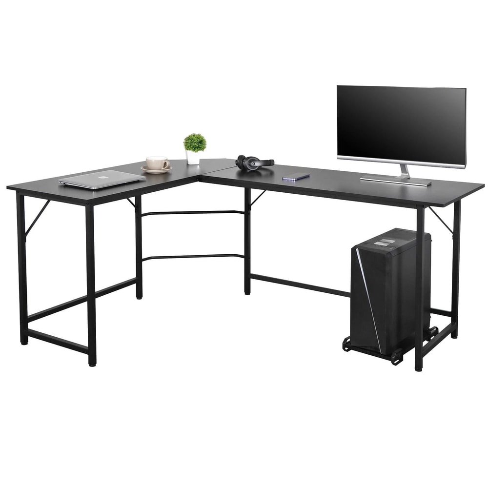 L Shaped Gaming Desk Corner Computer Desk Workstation For PCLaptop 1