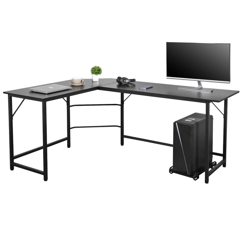 L Shaped Gaming Desk Corner Computer Desk Workstation For PCLaptop 1