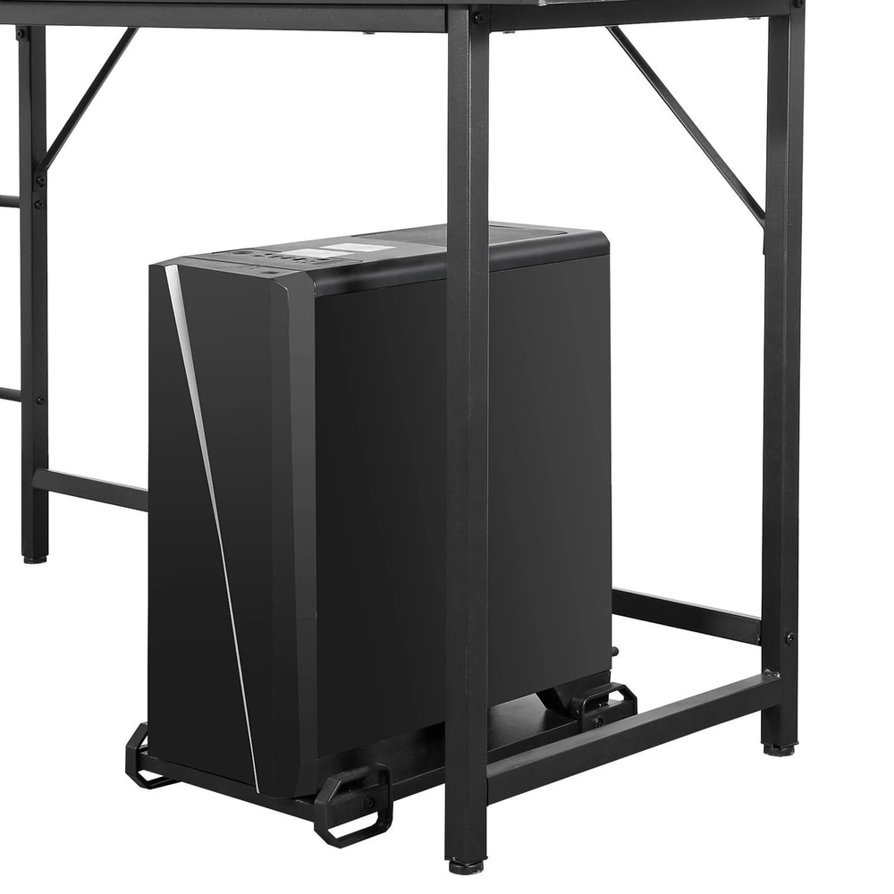 L Shaped Gaming Desk Corner Computer Desk Workstation For PCLaptop 3