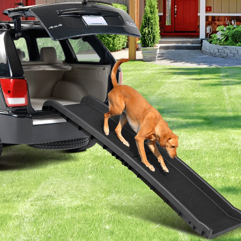 Portable Dog Ramp Folding NonSlip Pet Ramp For Truck SUV And Car 0