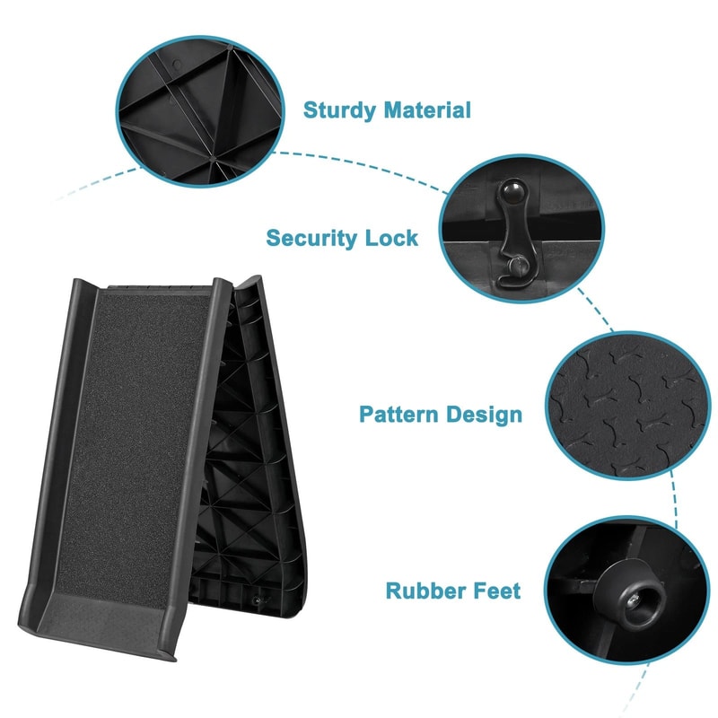 Portable Dog Ramp Folding NonSlip Pet Ramp For Truck SUV And Car 8