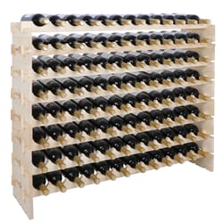 bottle stackable wine rack 8 tier solid wood display shelves for storage