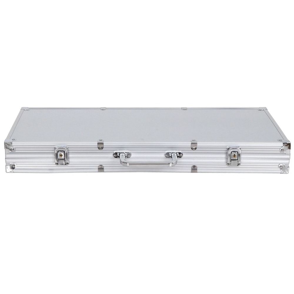 Poker Chip Set With Chips Includes Aluminum Case For Texas Holdem Blackjack 10