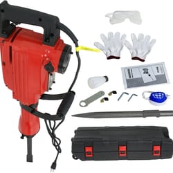 heavy duty electric demolition jack hammer with case & gloves