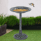 Pedestal Birdbath For Garden Decor With Ground Stakes Outdoor Bird Bath 2