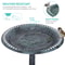 Pedestal Birdbath For Garden Decor With Ground Stakes Outdoor Bird Bath 8