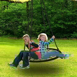 spider web saucer swing tree swing set adjustable hanging rope for kids black swing for fun & outdoor play