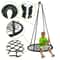 Spider Web Saucer Swing Tree Swing Set Adjustable Hanging Rope For Kids Black Swing For Fun Outdoo 10