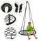Spider Web Saucer Swing Tree Swing Set Adjustable Hanging Rope For Kids Black Swing For Fun Outdoo 10