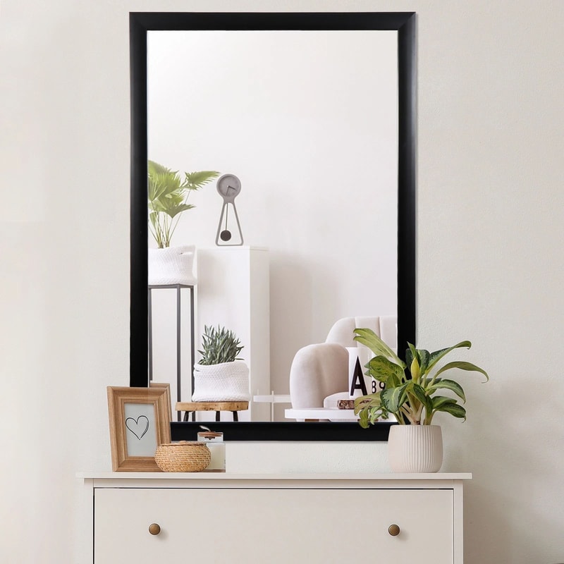 Rectangular Bathroom Mirror Black PS Frame Vanity Mirror For Home Or Office 12