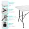 Heavy Duty Plastic Folding Table With Handle Ideal For Camping Parties 10