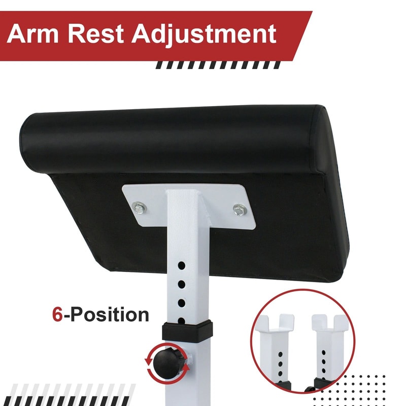 Adjustable Preacher Curl Bench For Arm Strength Muscle Training 12