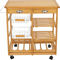 Rolling Kitchen Island Mobile Serving Cart With Storage Wood Rolling Storage For Home And Restauran 11
