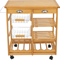 Rolling Kitchen Island Mobile Serving Cart With Storage Wood Rolling Storage For Home And Restauran 11