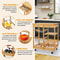 Rolling Kitchen Island Mobile Serving Cart With Storage Wood Rolling Storage For Home And Restauran 7