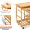 Rolling Kitchen Island Mobile Serving Cart With Storage Wood Rolling Storage For Home And Restauran 8