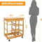 Rolling Kitchen Island Mobile Serving Cart With Storage Wood Rolling Storage For Home And Restauran 9