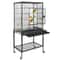 Large Spacious Wrought Iron Bird Cage With Rolling Stand For Parakeets Small Parrots 16
