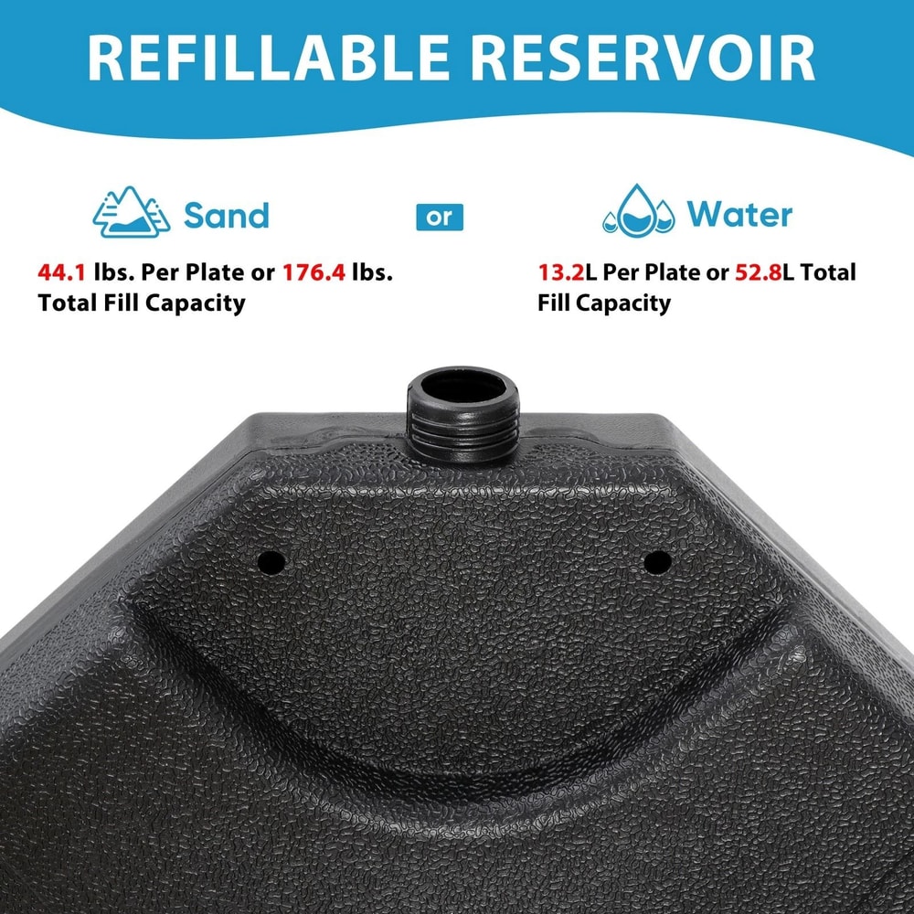 Outdoor Patio Umbrella Stand Base For Offset Cantilever Umbrella Heavy Duty Square Base For Maximum 7