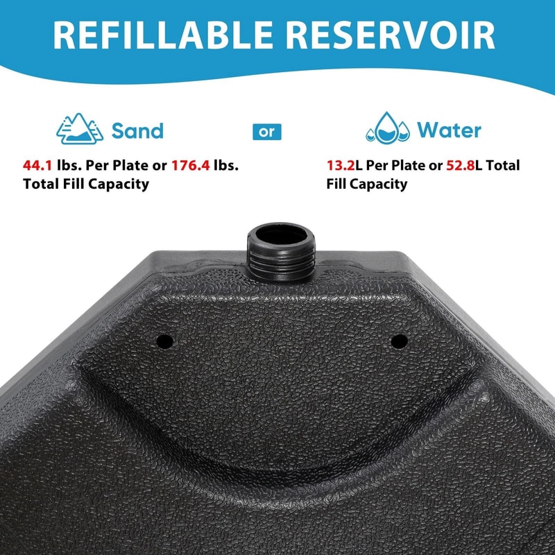 Outdoor Patio Umbrella Stand Base For Offset Cantilever Umbrella Heavy Duty Square Base For Maximum 7