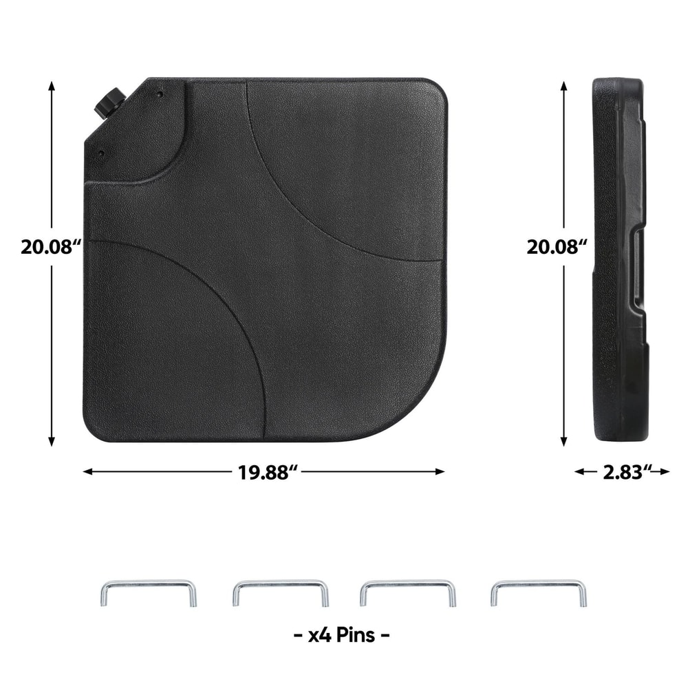 Outdoor Patio Umbrella Stand Base For Offset Cantilever Umbrella Heavy Duty Square Base For Maximum 9