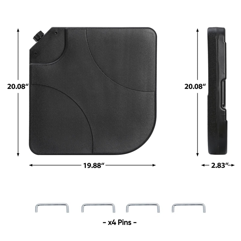 Outdoor Patio Umbrella Stand Base For Offset Cantilever Umbrella Heavy Duty Square Base For Maximum 9