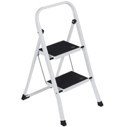 folding step ladder with anti-slip pedals & handgrip