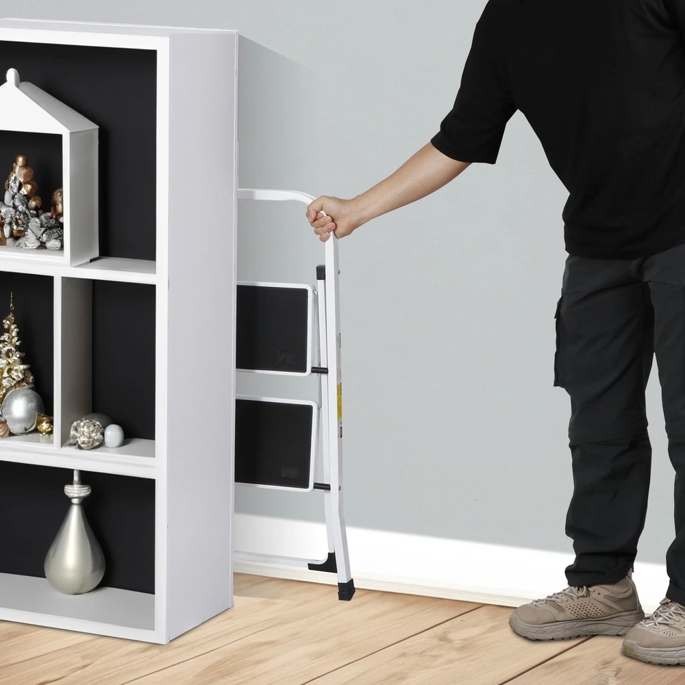 Folding Step Ladder With AntiSlip Pedals Handgrip 7