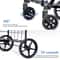 Folding Shopping Cart For Groceries And Laundry With Wheels And Double Basket Black 5