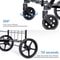 Folding Shopping Cart For Groceries And Laundry With Wheels And Double Basket Black 5