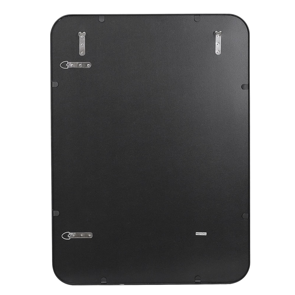 Black Wall Mirror For Bathroom Rectangular Vanity Mirror With Metal Frame 4