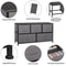 Dark Grey 5 Drawer Fabric Dresser Sturdy Chest With Wide Storage For Bedroom Organization 8