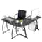 L Shaped Gaming Desk Corner Computer Desk Multifunctional PCLaptop Study Table Workstation With Spa 4